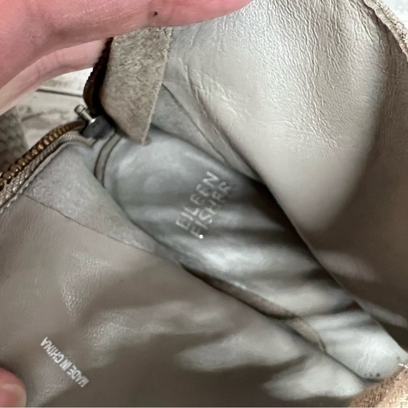 Eileen Fisher Slew Lace Up Peep Toe Bootie - Picture 13 of 13